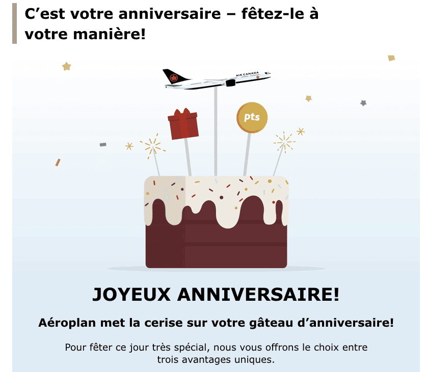 anniversaire aeroplan