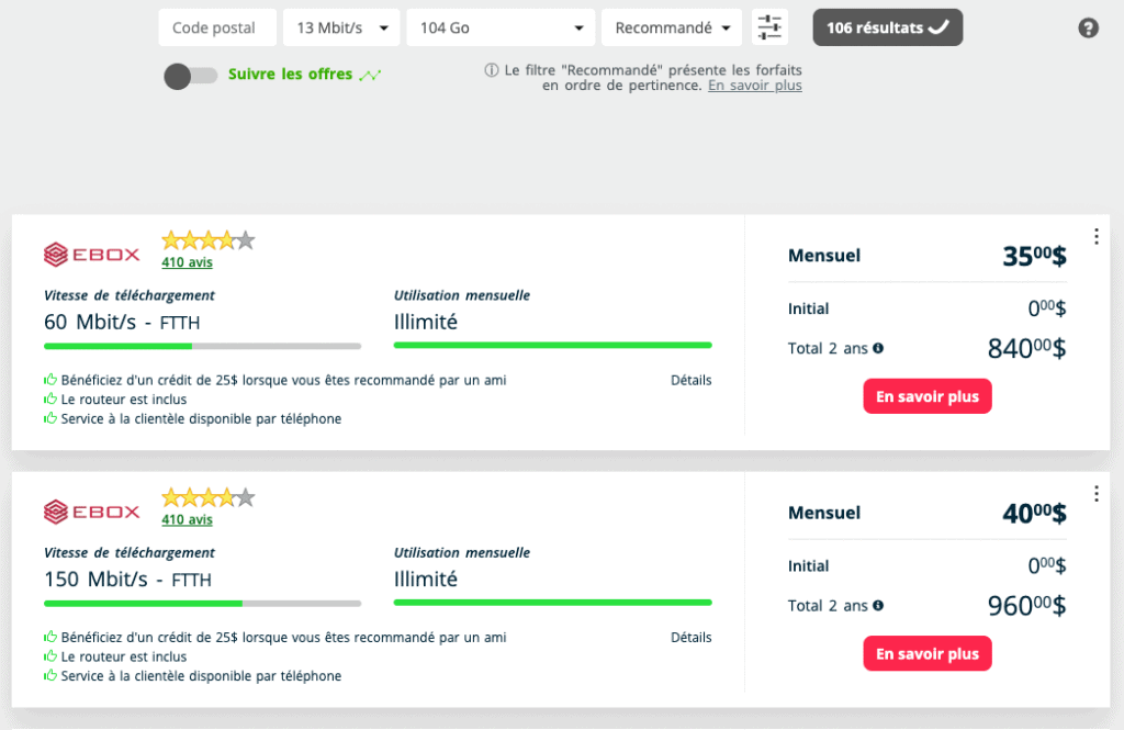 planhub internet page resultats