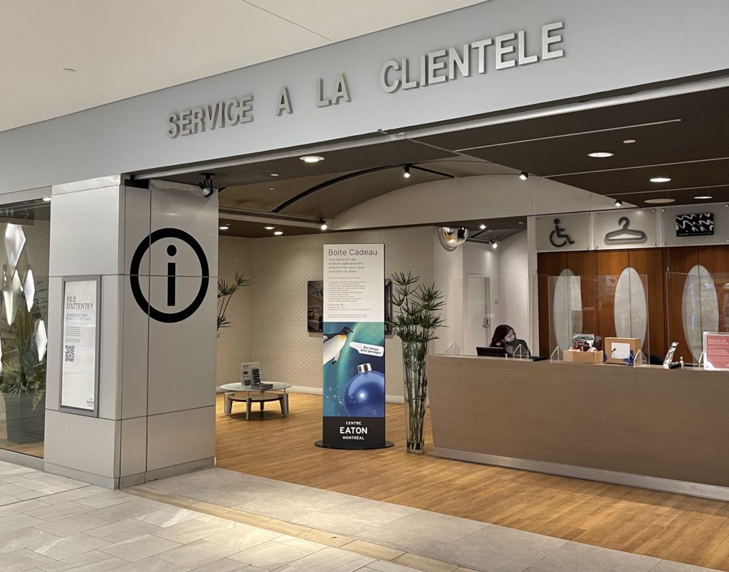 Service Clientele Centre Eaton Montreal