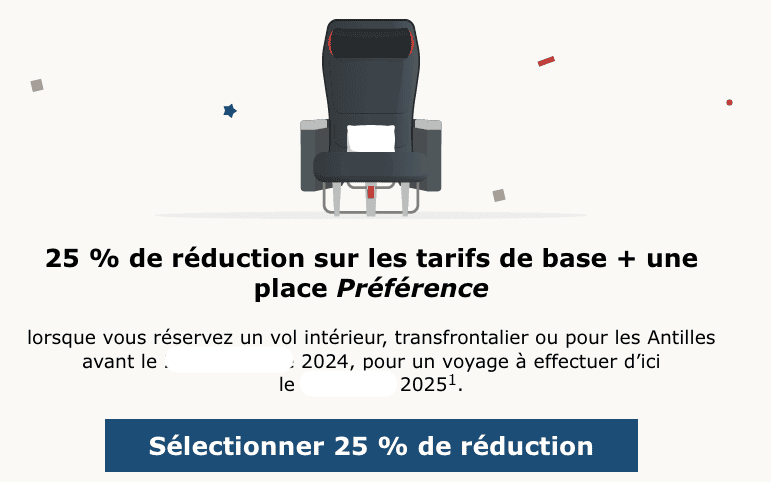 sieges preference aeroplan