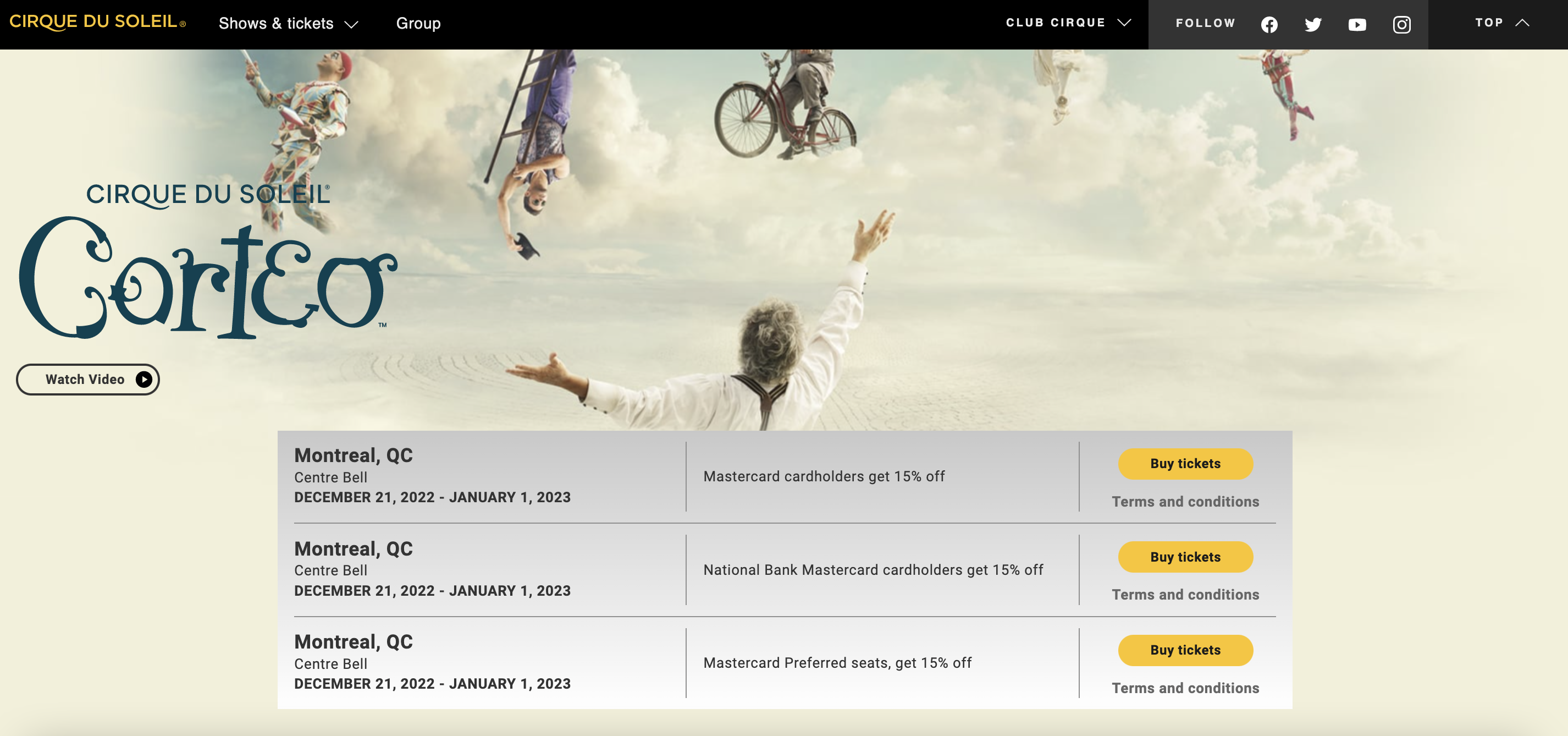 How to Book the Best Concerts and Shows Using Credit Cards - Corteo Mastercard Priceless