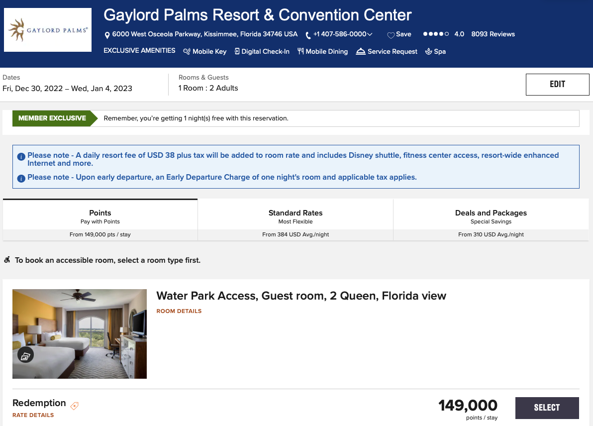 What to do with 150,000 Marriott Bonvoy points for the 2022 holidays? - Gaylord Orlando Palms Resort Fêtes