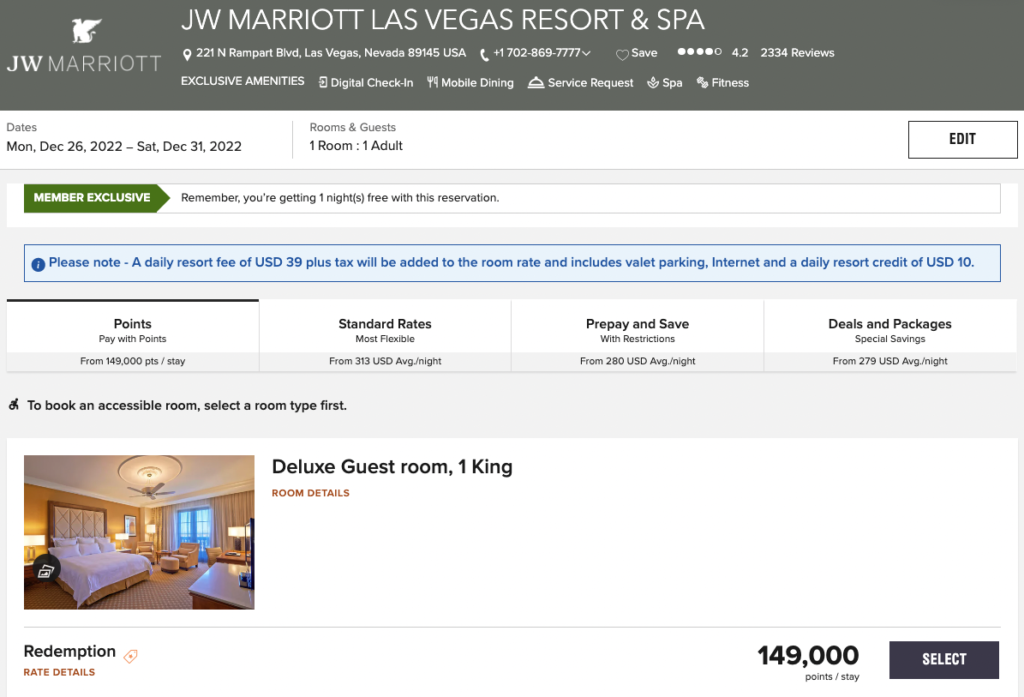 JW Marriott Las Vegas Fêtes