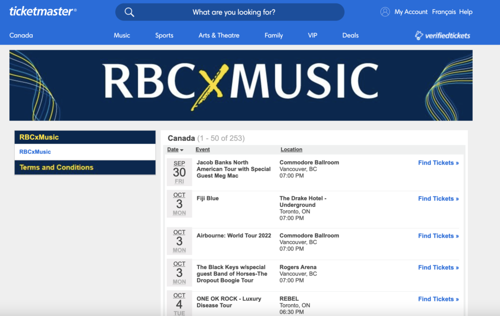 RBC x Musique filtres
