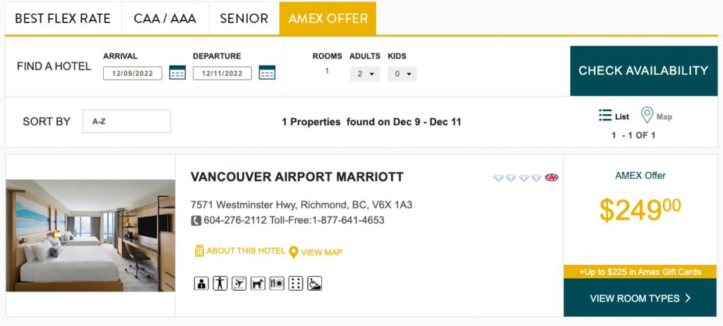 Richmond Hotel Promo Marriott Vancouver Airport Reservation