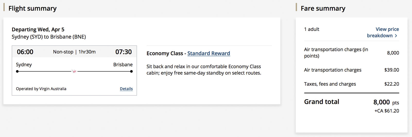The Best Ways To Travel To Australia Using Points & Miles - Syd Bne Aeroplan En