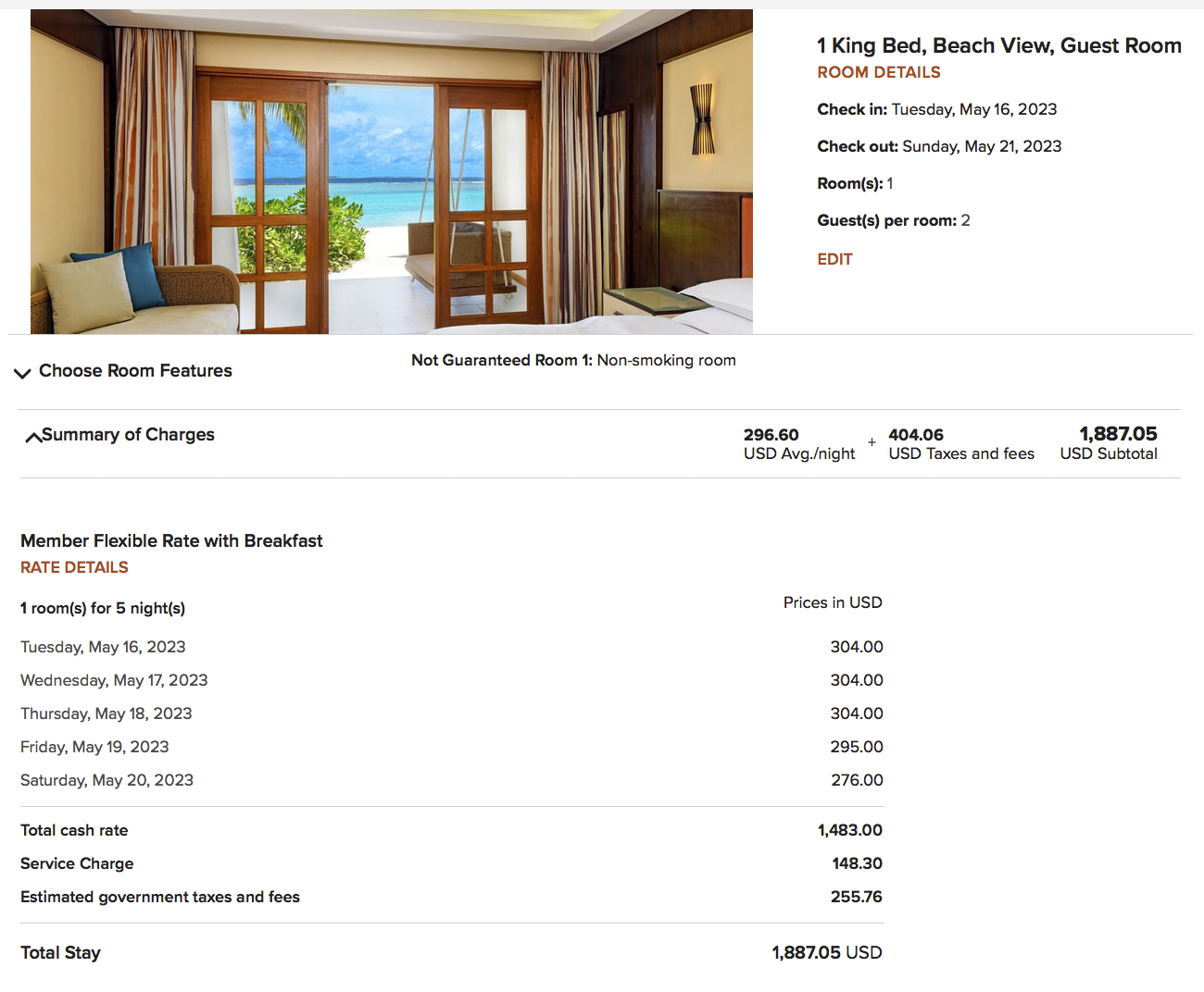 Review: Sheraton Maldives Full Moon Resort & Spa - Sheraton Maldives Cash Rate