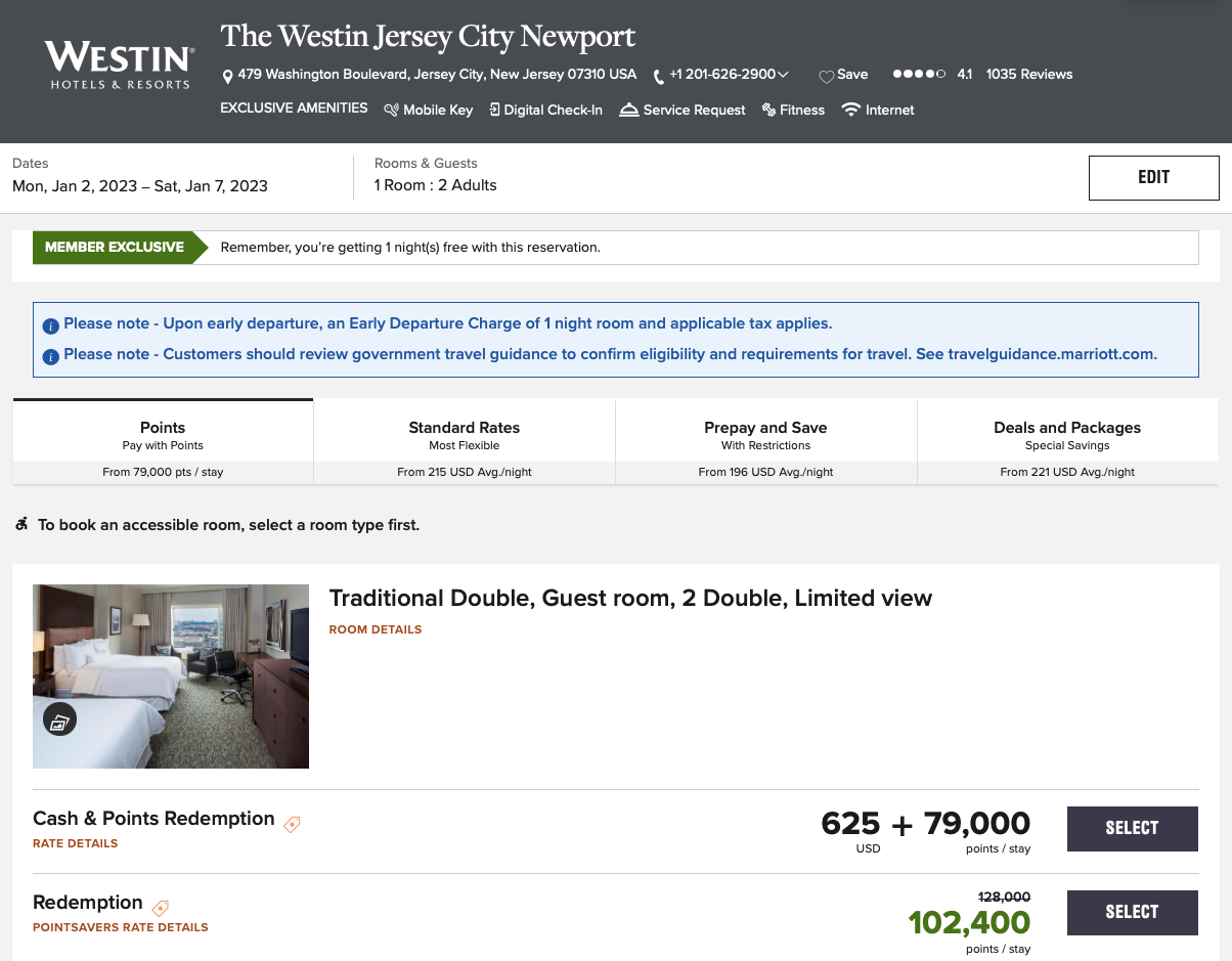 What to do with 150,000 Marriott Bonvoy points for the 2022 holidays? - Westin Newport NYC fêtes