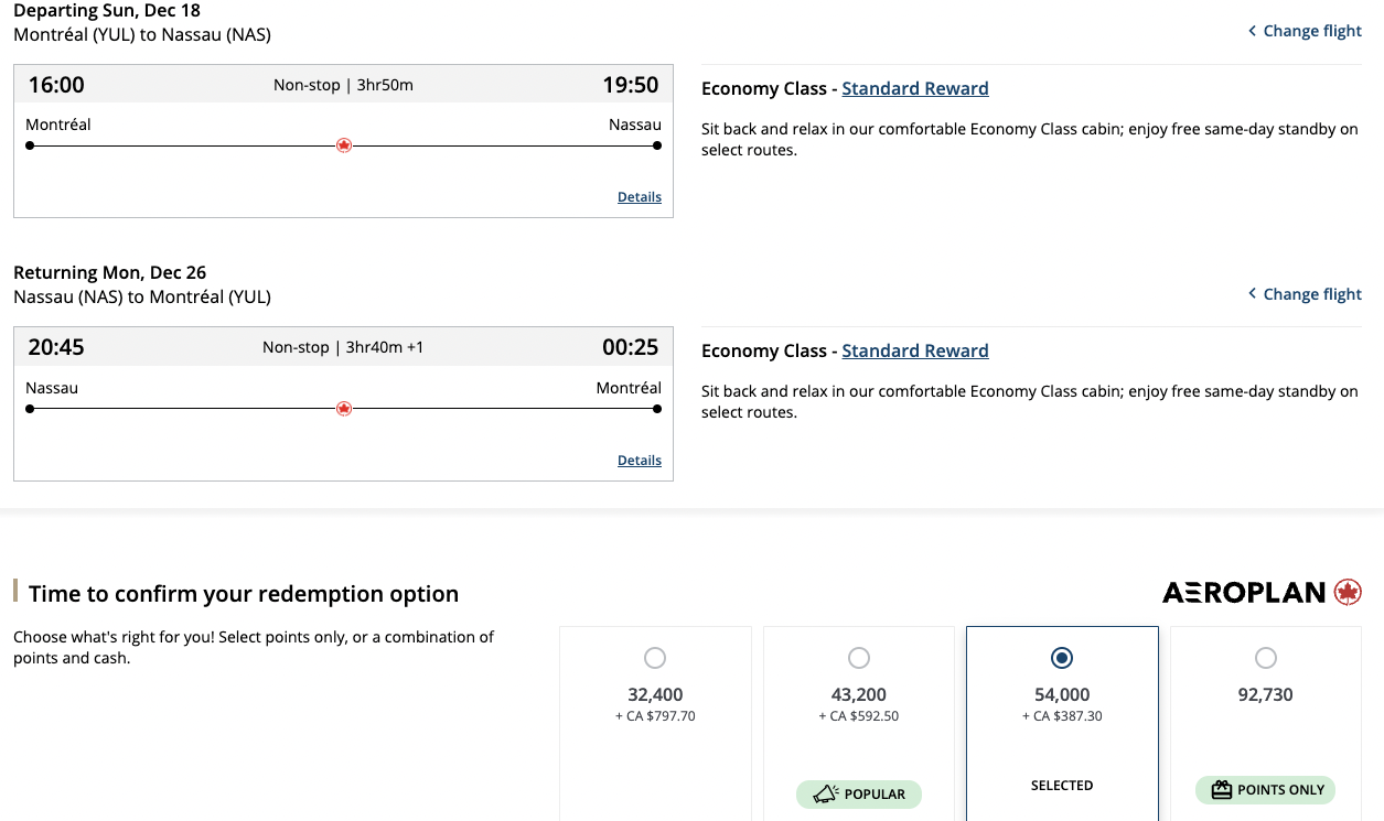 What can I do with 100,000 Aeroplan Points for the Holidays? - Yul Nas Aeroplan Eng