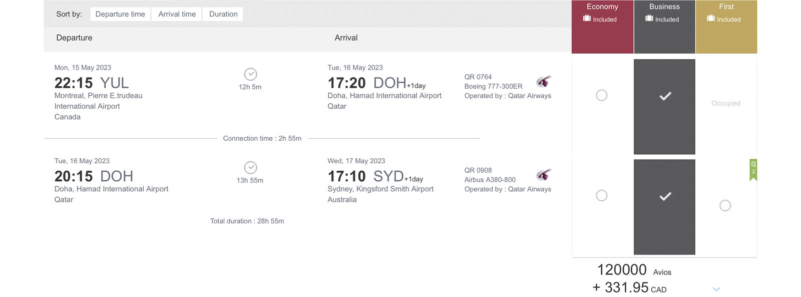 The Best Ways To Travel To Australia Using Points & Miles - Yul Syd Qsuite Avios Qa