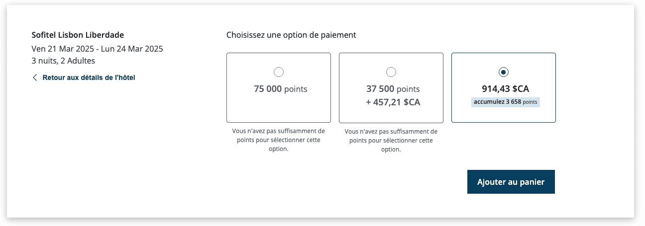 Promotion Aéroplan&nbsp;: 20&nbsp;% de remise en points sur les réservations d’hôtels - bonplan aeroplan lisbonne2 fr