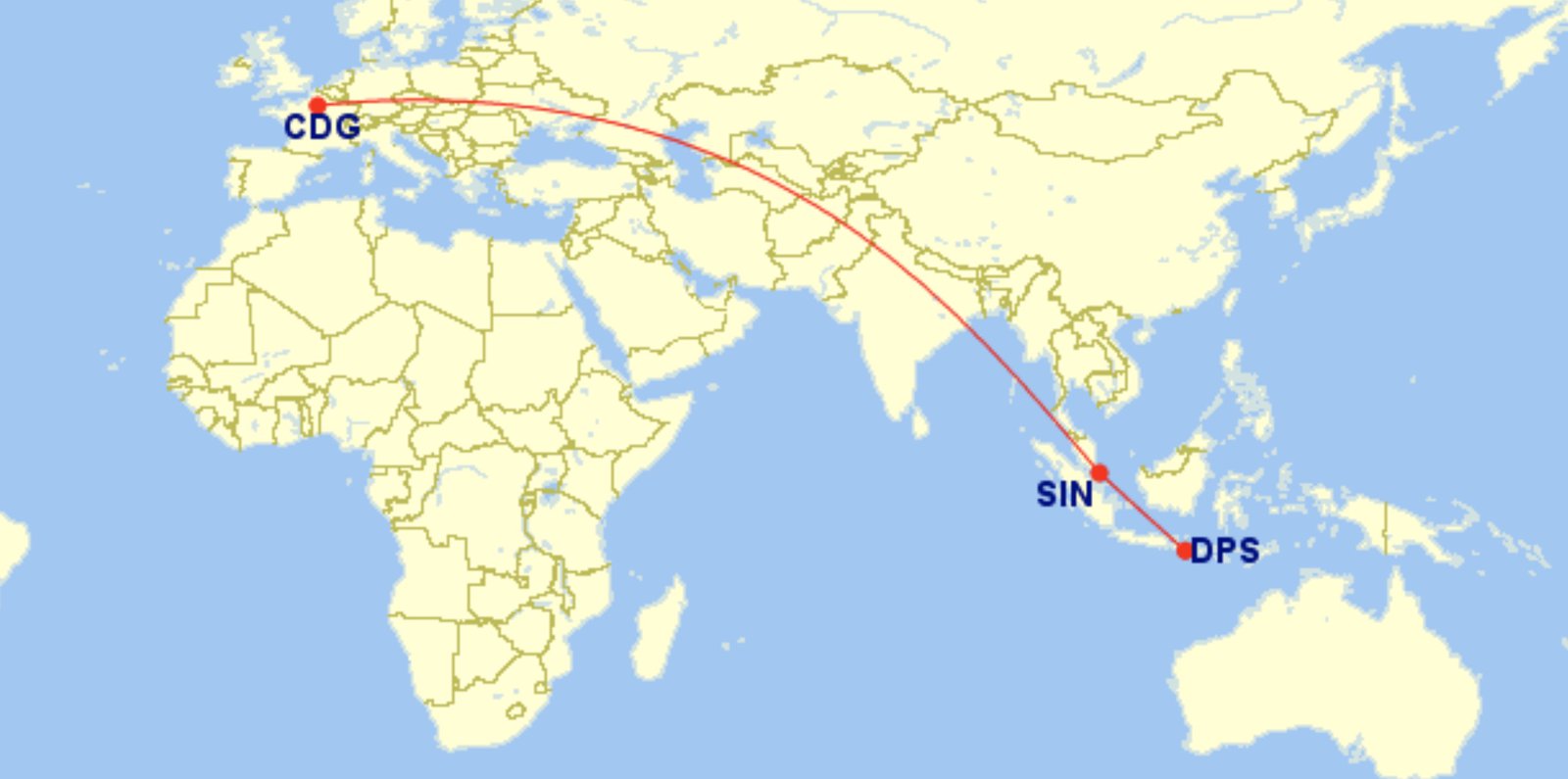 Flying Blue adds a free stopover on airline award tickets! - cdg-sin-dps