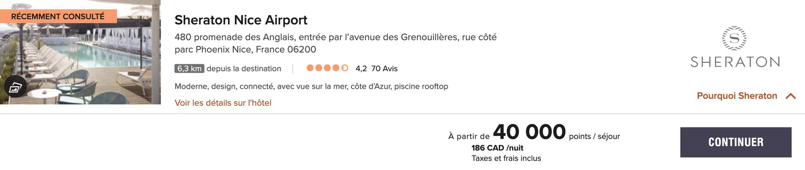 Avis&nbsp;: Sheraton Nice Airport - Promenade des Anglais | Marriott Bonvoy - Sheraton Nice Aeroport Tarif
