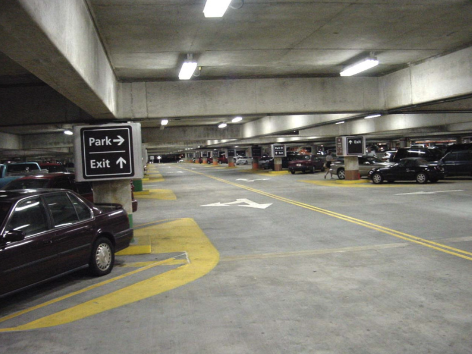 Airport parking interior