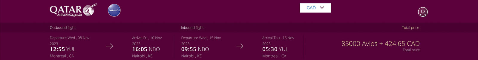 Choisir le meilleur programme de points pour votre voyage - Avios Qatar