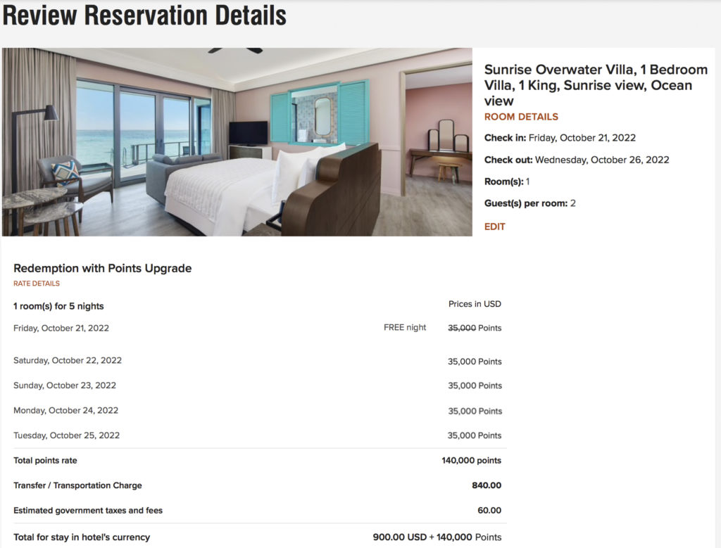 Le Méridien Maldives Resort & Spa – Booking details