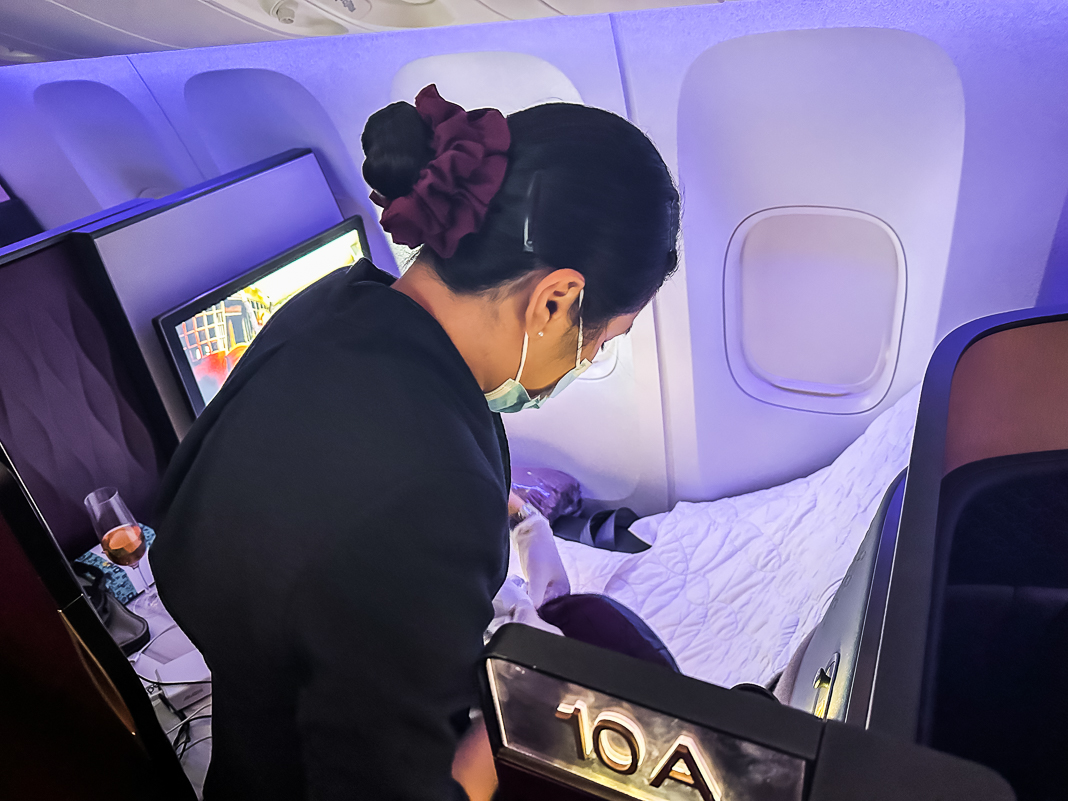 Avis : Qatar Airways QSuite B777 | Classe Affaires | DOH-YUL - Qatar Airways B777 Qsuite