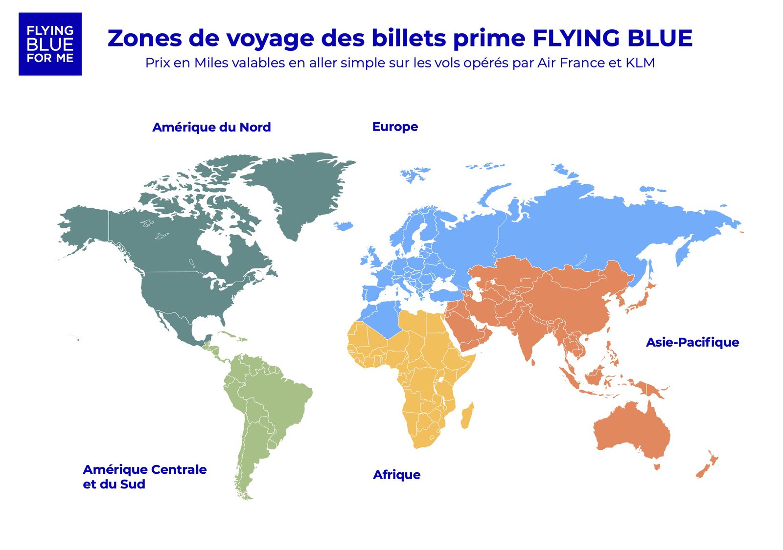 Flying Blue&nbsp;: changements tarifaires et carte interactive - Grille Tarifaire Flying Blue Zone Fr