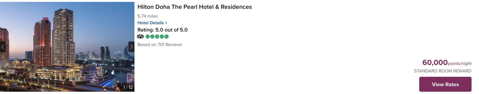 Avis&nbsp;: Hilton Doha The Pearl Hotel & Residences | Hilton Honors - Hilton Doha Pearl Tarif