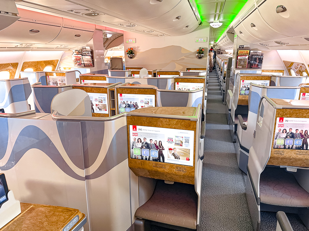 Review: Emirates A380 Business Class | Dubai - Singapore - Emirates A380 Classe Affaires-15