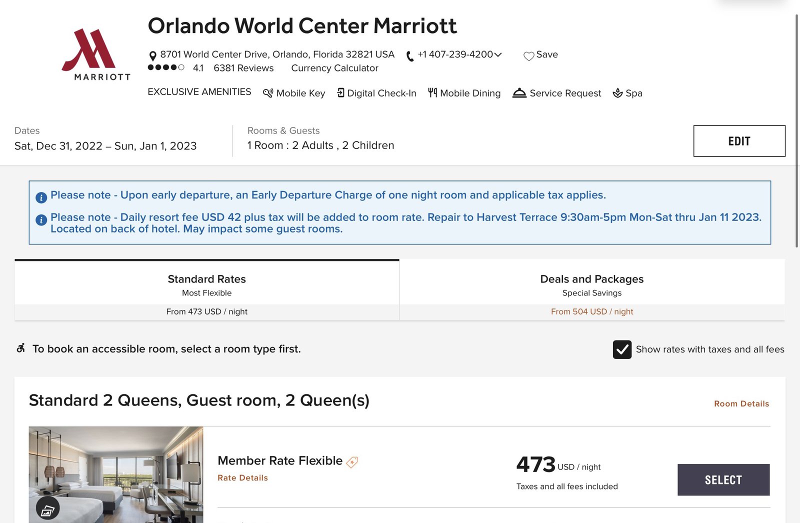 Avis&nbsp;: Orlando World Center Marriott | Marriott Bonvoy - Orlando World Center Marriott Prix