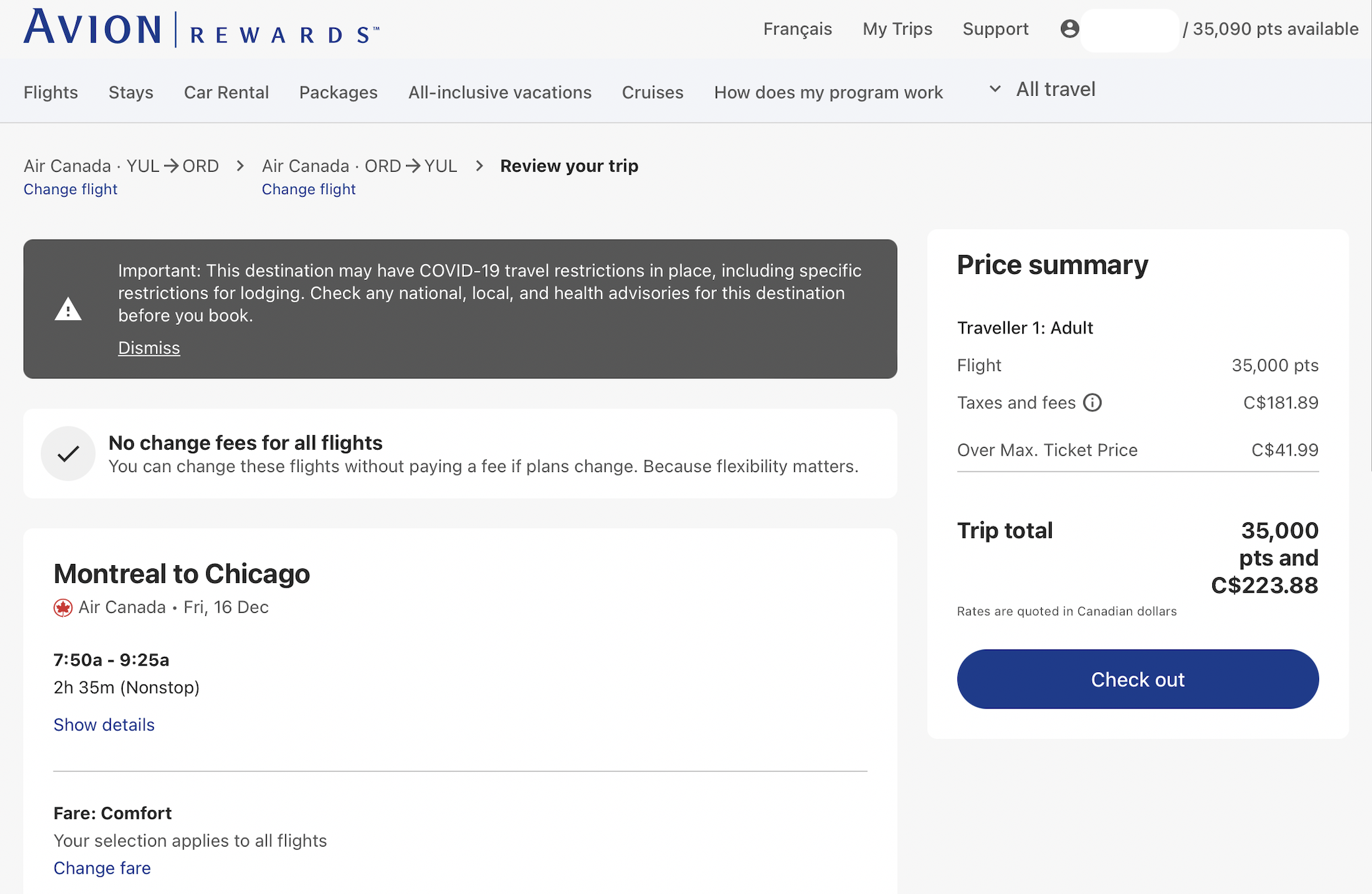 How to book a flight with RBC Avion Rewards points - RBC révision vol
