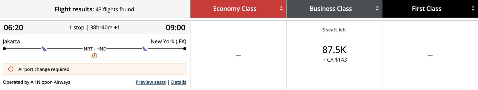 Emirates, Thai, ANA: a week in Bangkok with points - aeroplan