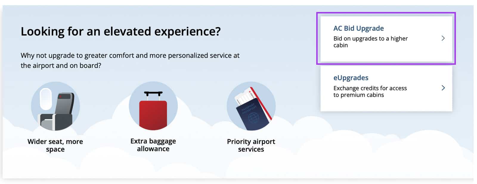 The ultimate guide on bid upgrades with Air Canada - Ac bid upgrade en 1