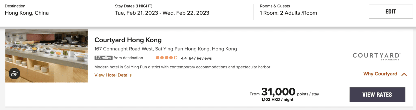 Hong Kong&nbsp;: Comment voyager à Hong Kong en utilisant des points - Hong Kong Marriott