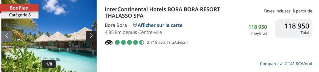 intercontinental hotels bora bora resort bonplan