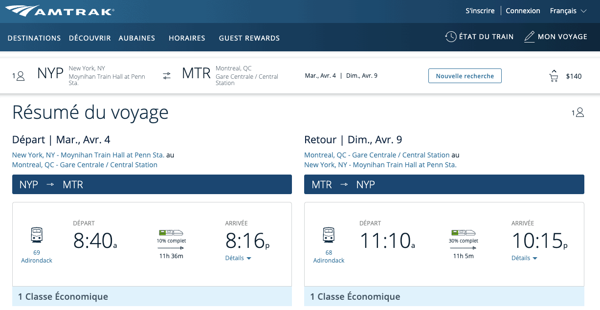 Train Montr al New York Suspension - Amtrak Adirondack 