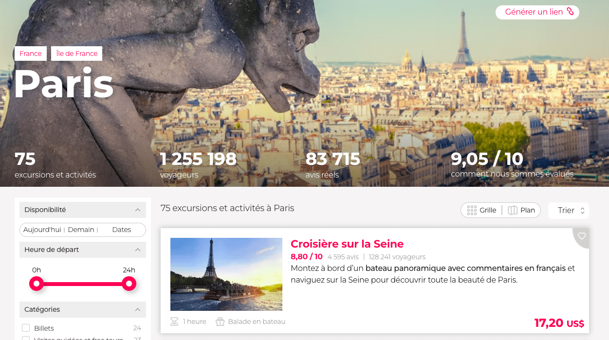 Civitatis&nbsp;: des excursions dans le monde entier - Civitatis paris destination