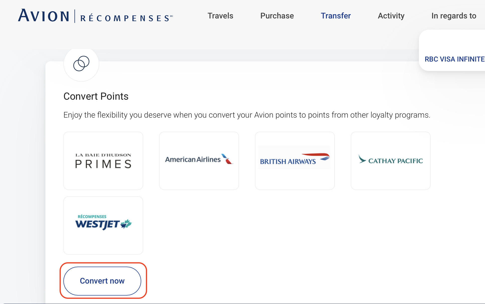 How to transfer RBC Avion points Milesopedia