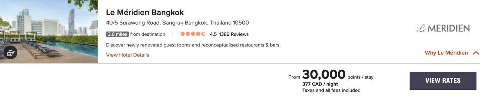 Review: Le Méridien Bangkok | Marriott Bonvoy - le meridien bangkok tarif
