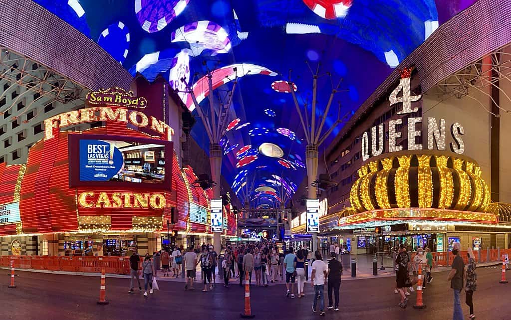 Fremont street experience with signs