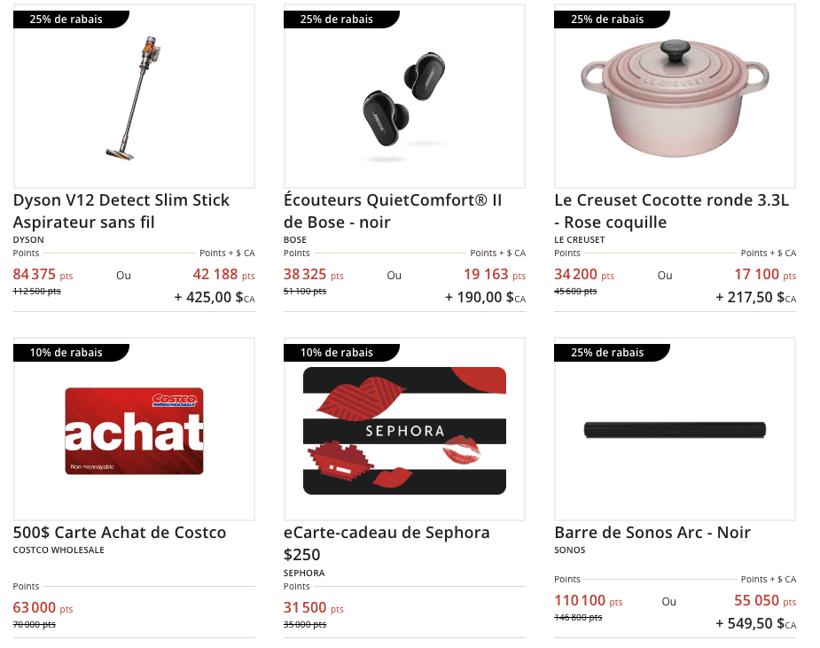 Promotion eBoutique Aéroplan et Amazon: jusqu’à 10X les points pour les Jours d’offres Prime - Moins de points eboutique