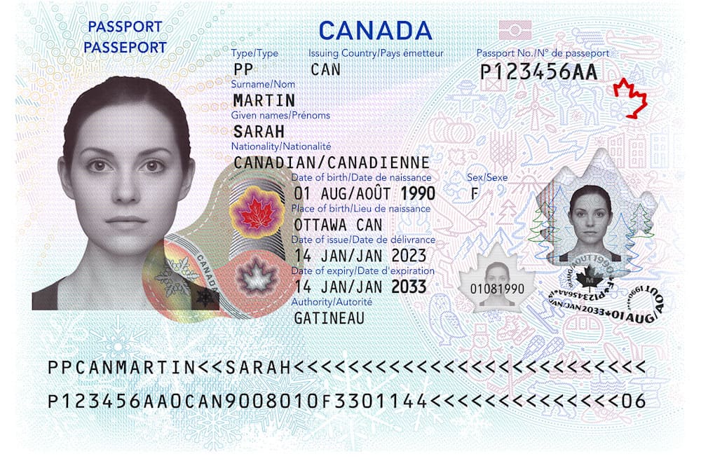 Passport data page large