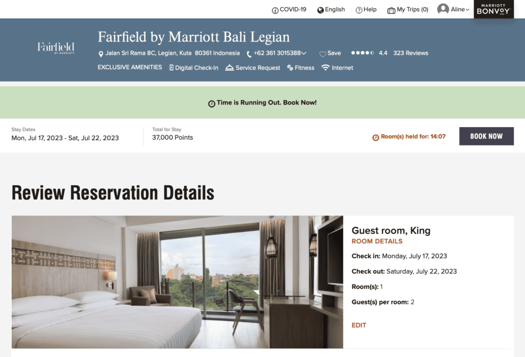 Marriott Bonvoy Free nights with points 4