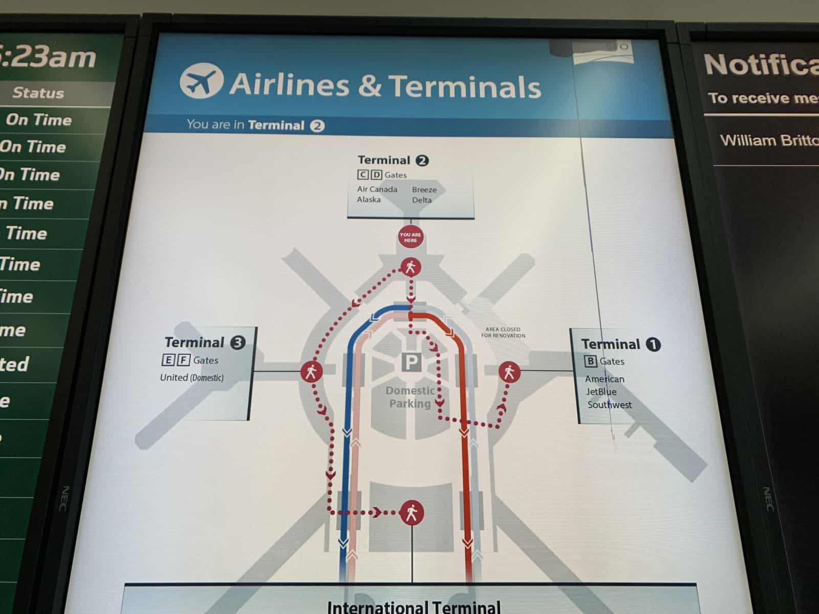 Air Canada and its new Maple Leaf Café and Airport Lounges - SFO Terminal 2