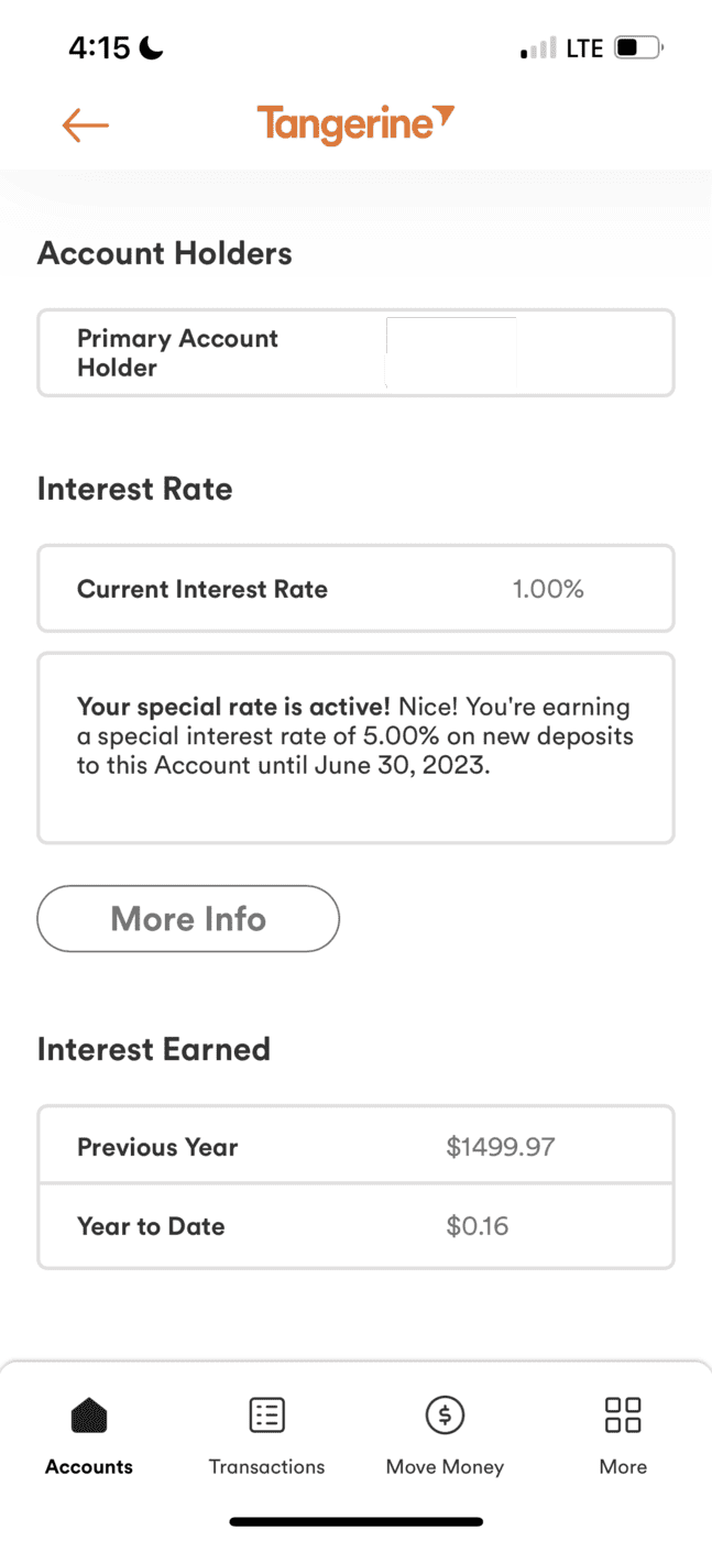 Utiliser judicieusement les avances de fonds des cartes de crédit - Tangerine Savings Acc 2