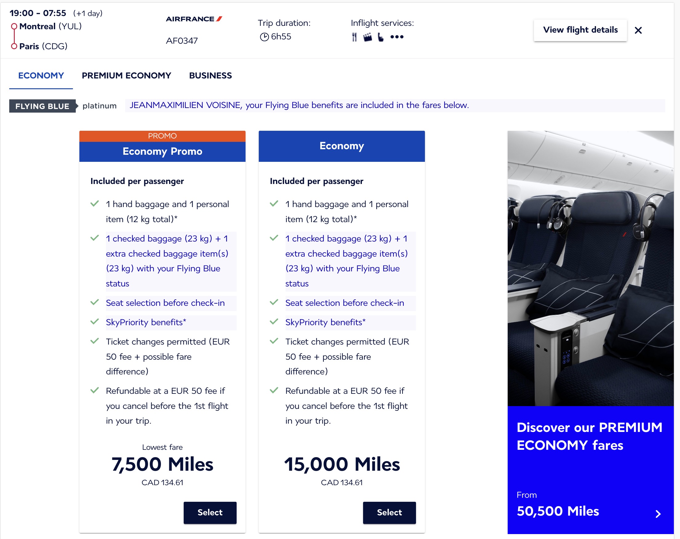 Air France KLM World Elite Mastercard: Earn 60 XP Flying Blue + First-Year-Free - francais