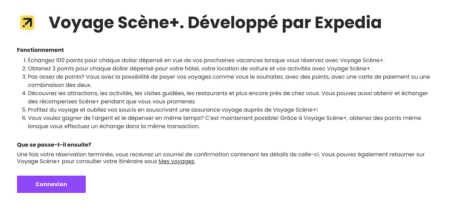Voyage Scène+ : 5&nbsp;000 points Scène+ en prime pour un séjour à l’hôtel - voyage scene plus