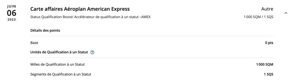 Amex Prestige MQS fr