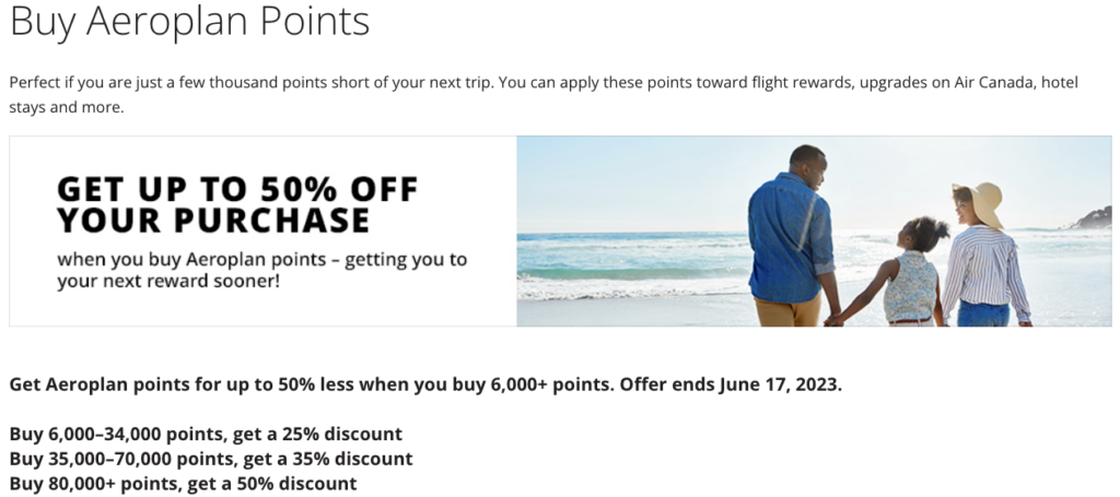 Save Up To 50 On The Purchase Of Aeroplan Points Milesopedia   Buy Points Aeroplan 1024x455 