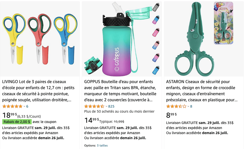 Rentrée scolaire&nbsp;: nos astuces pour économiser - Amazon fourniture scolaire