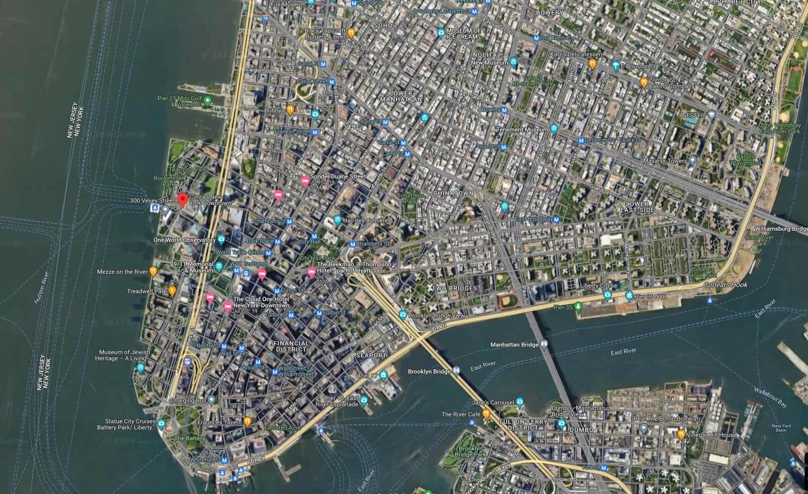 Conrad New York Downtown - Location