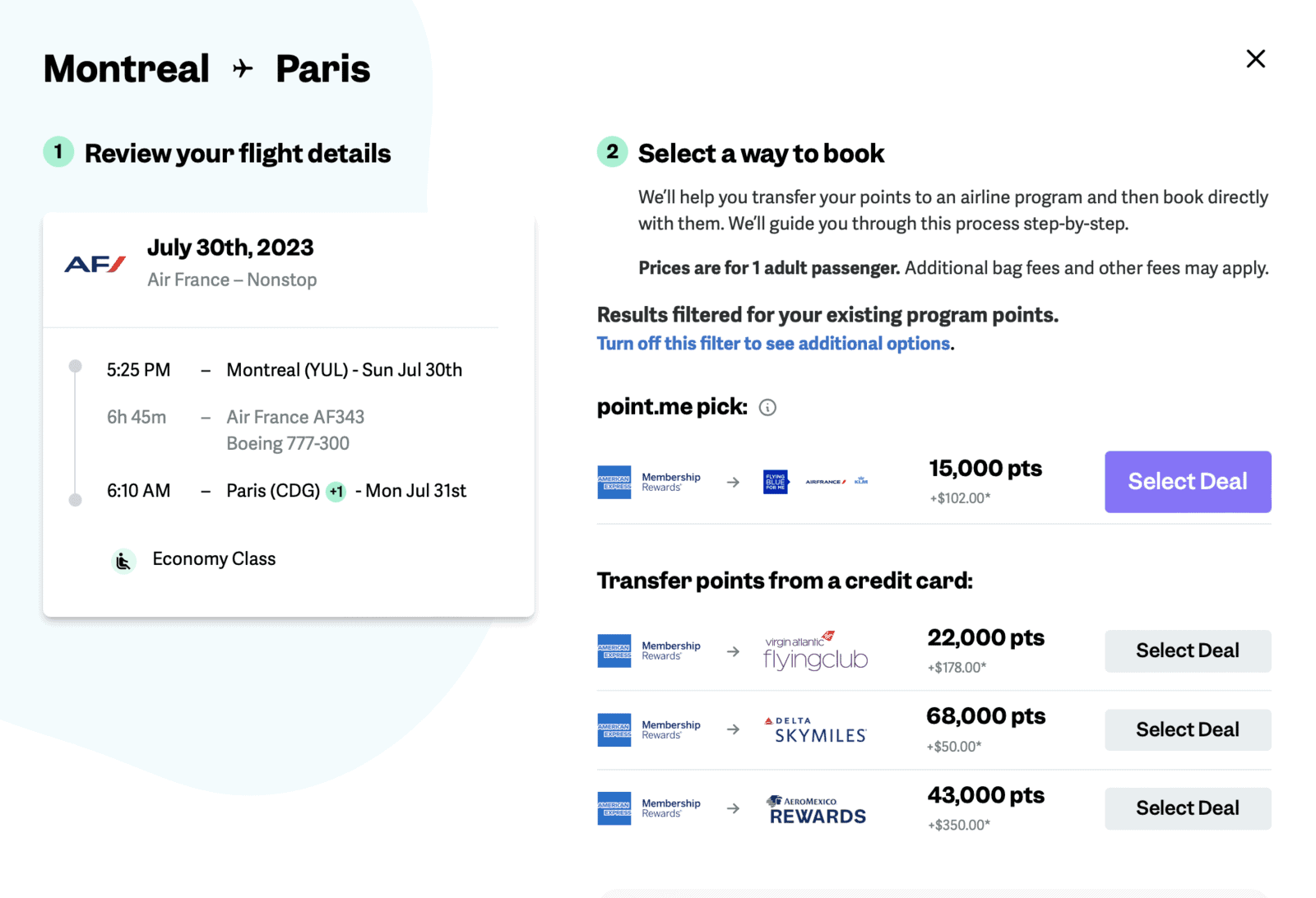 Point.me&nbsp;: un avis sur l’outil de recherche de primes et code promo - Point.me Booking steps 3 copy