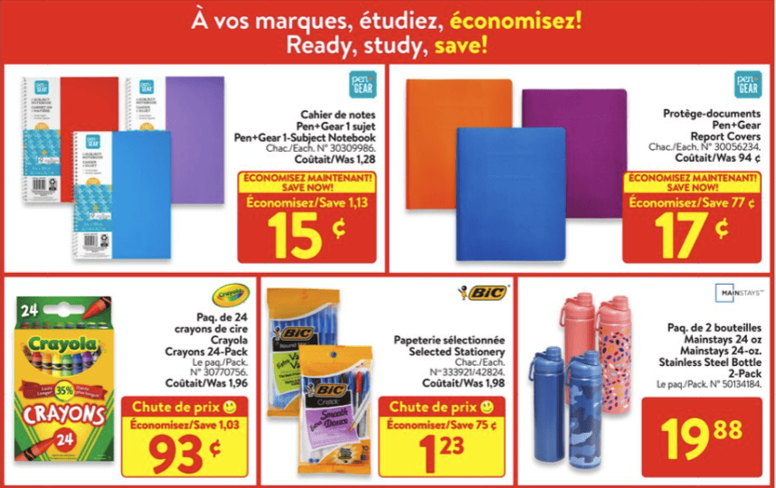 Rentrée scolaire&nbsp;: nos astuces pour économiser - Walmart fourniture scolaire