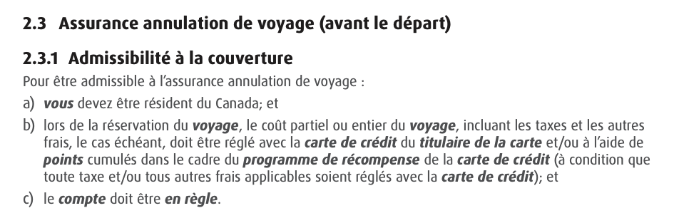 assurance voyage air miles