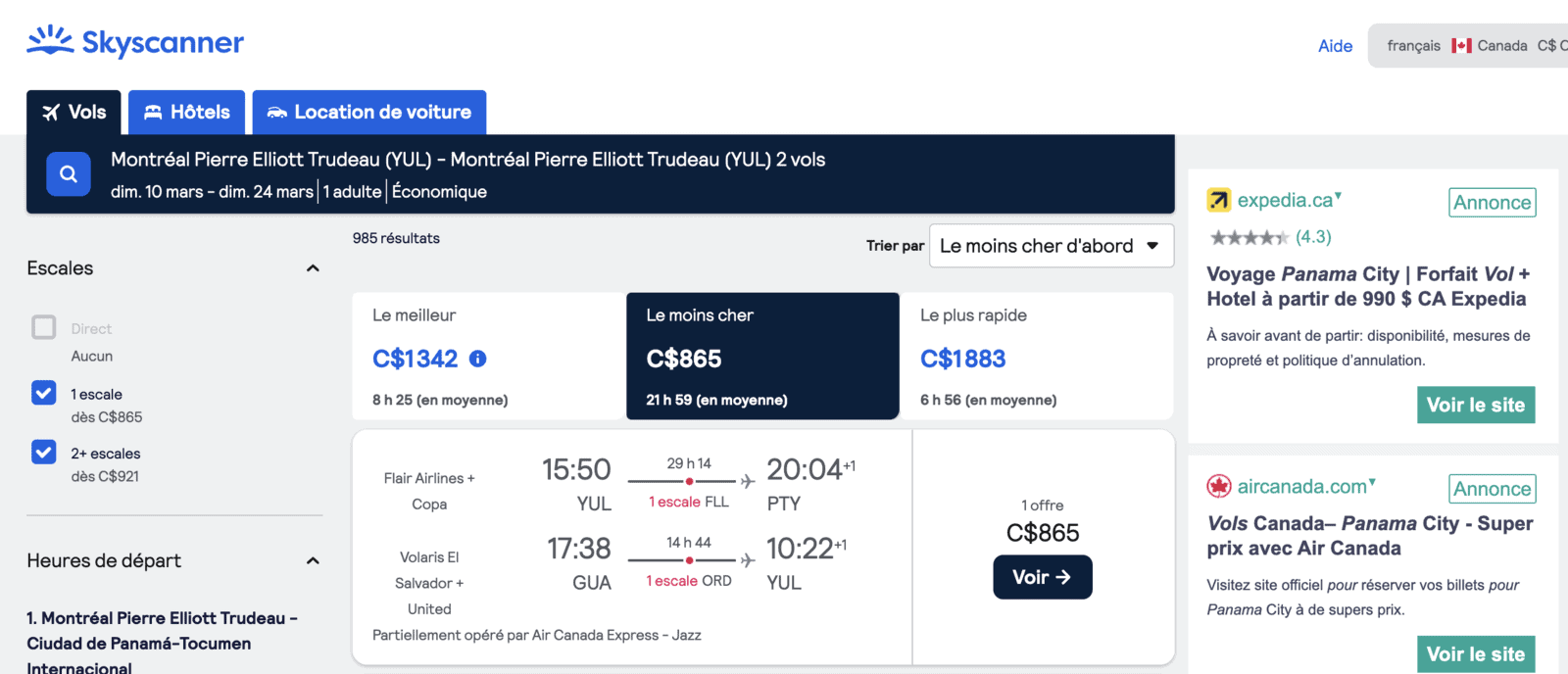 Skyscanner&nbsp;: Trouver les meilleurs prix pour les vols et hôtels - skyscanner17